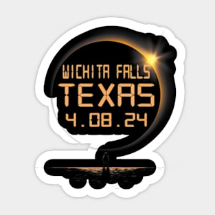 Wichita Falls Texas Tx Total Solar Eclipse April 8 2024 4-8 Sticker